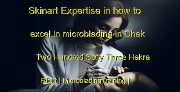 Skinart Expertise in how to excel in microblading in Chak Two Hundred Sixty Three Hakra Right | MicrobladingTraining | MicrobladingClasses | SkinartTraining-Pakistan